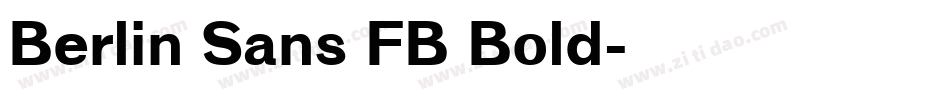 Berlin Sans FB Bold字体转换